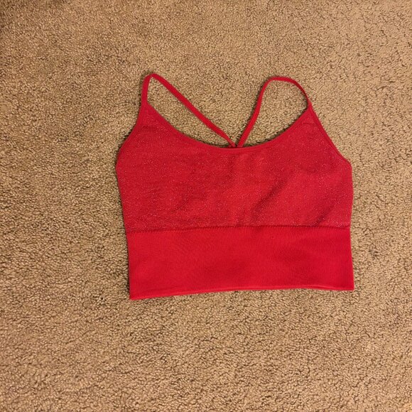 Sparkly red sports bra - Picture 1 of 3